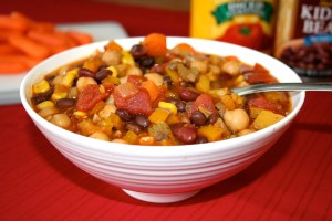 Voila! You have a delicious vegetarian chili that is good for you!