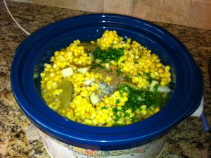 Crockpot Corn, Potato and Cheese Chowder