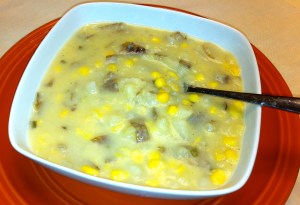 Crockpot Potato, Corn and Cheese Chowder
