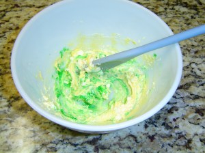 St. Patrick's Day Nanaimo Bars Preparation