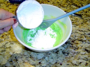 St. Patrick's Day Nanaimo Bars Preparation