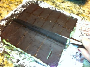 St. Patrick's Day Nanaimo Bars Preparation