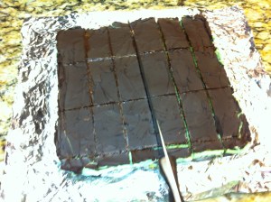 St. Patrick's Day Nanaimo Bars Preparation