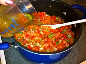 Peanut and Tomato Stew Preparation