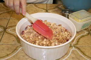 Raspberry, Blueberry, Nectarine Cobbler