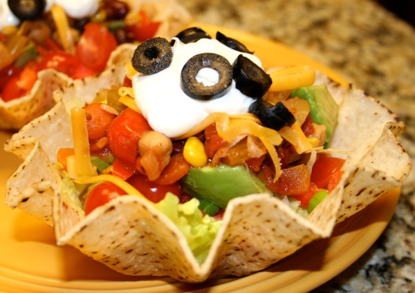 Taco Salad in a Taco Bowl