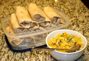 I like to package my extra burritos and put them in the freezer to thaw and bake later. 