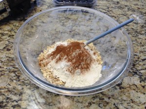 Mix together all dry ingredients.