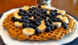 Serve with berries, bananas and maple syrup!