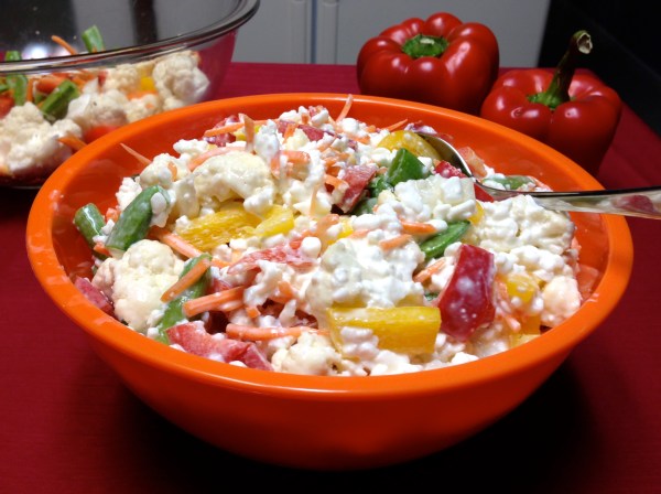 Cauliflower-Cottage Cheese Salad